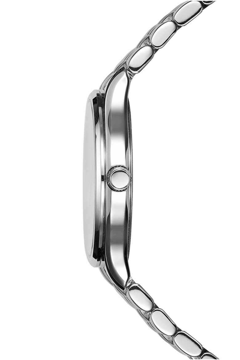 Beleganza Mother-of-Pearl & Diamond Bracelet Watch, 32mm, Alternate, color, STAINLESS STEEL