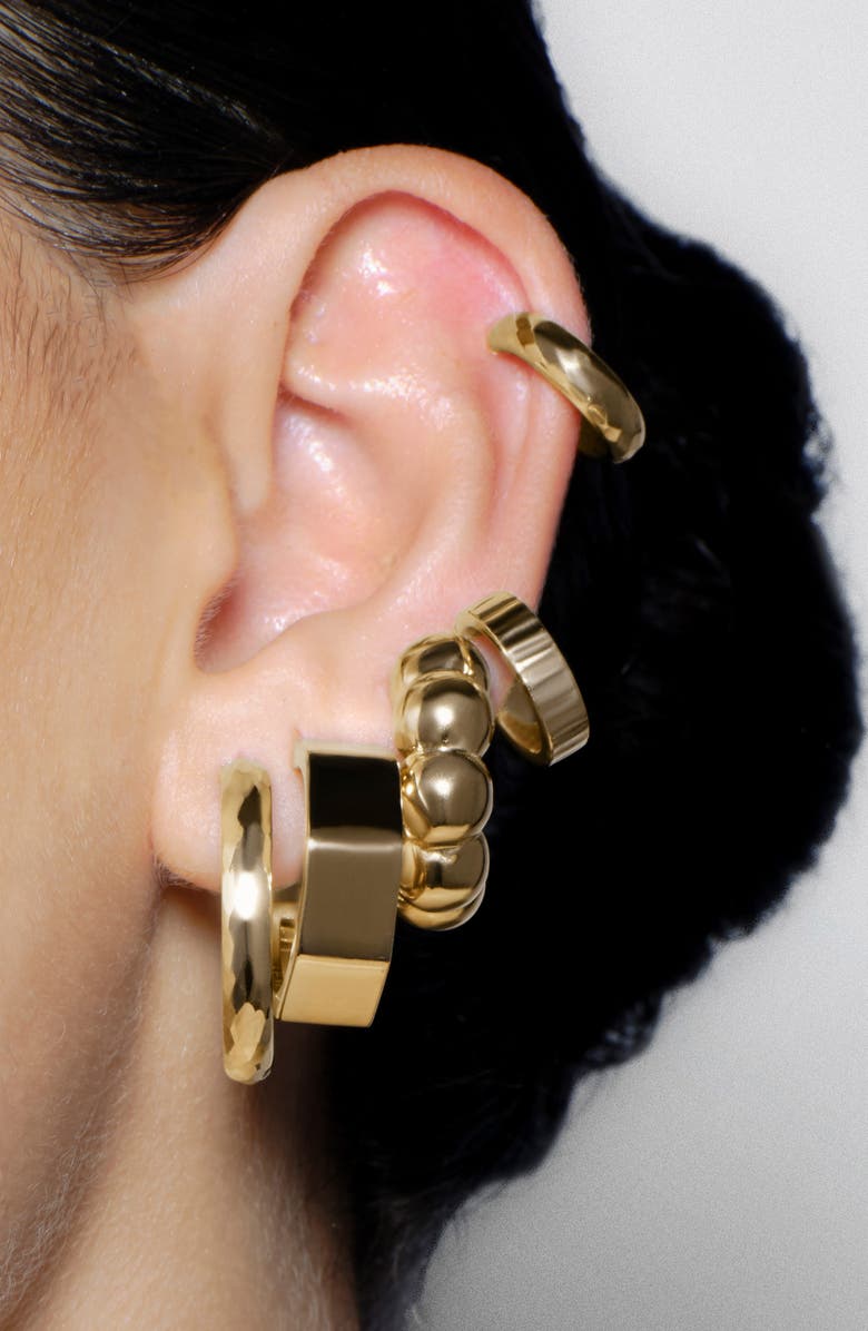 LANA Mini Disco 14K Gold Hoop Earrings, Alternate, color,