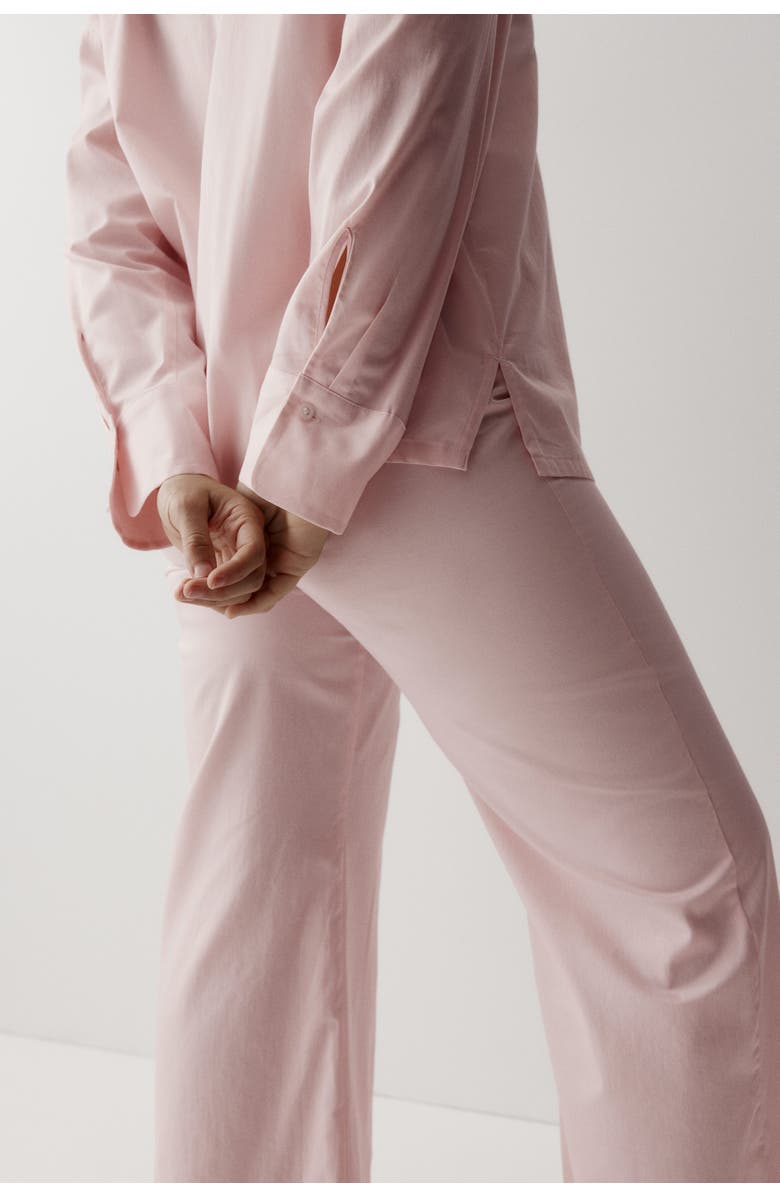 H&M Cotton Satin Pyjamas, Alternate, color, Light Pink