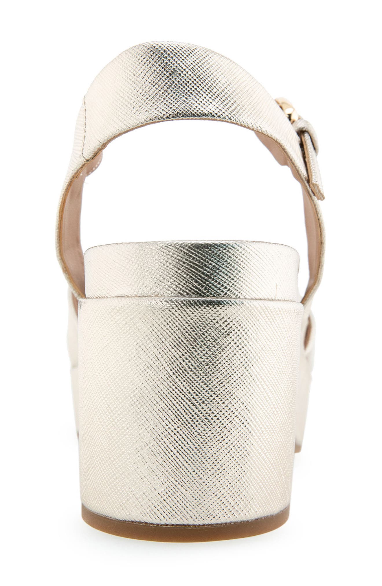 Chabella Platform Sandal, Alternate, color, GOLD METALLIC TEXTURED LEATHER