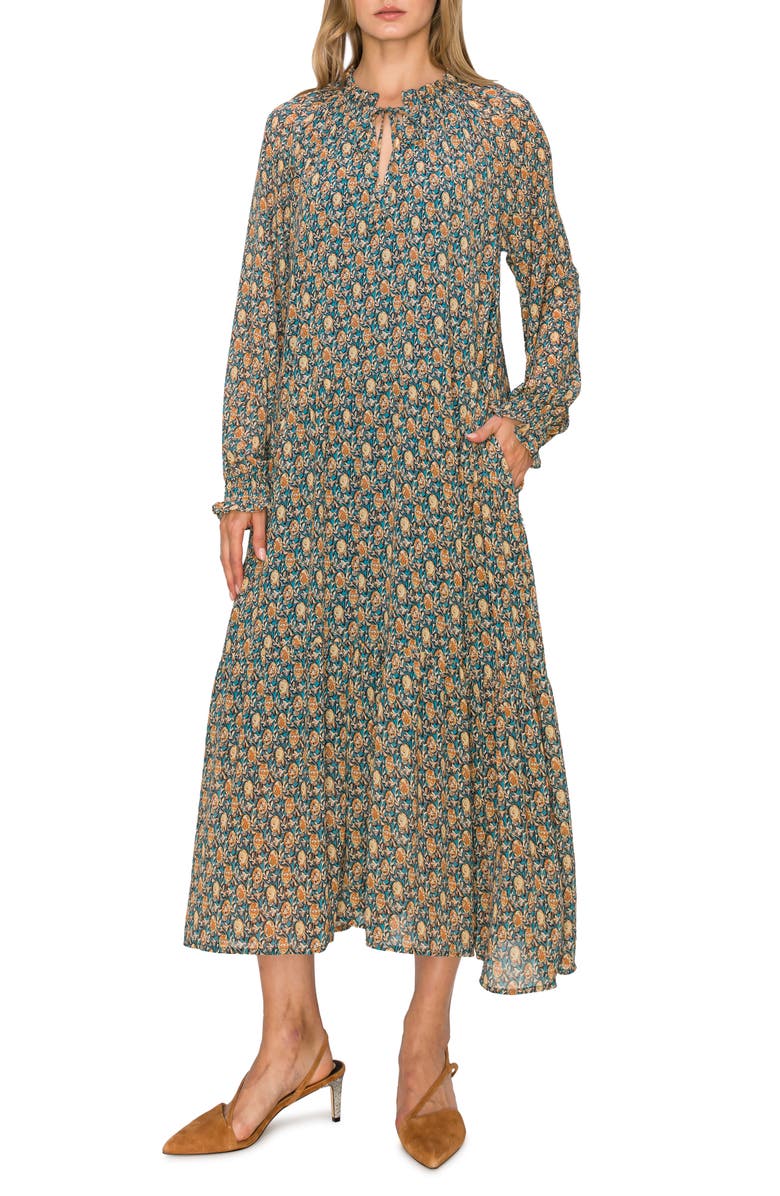MELLODAY Neck Tie Maxi Dress, Main, color, 