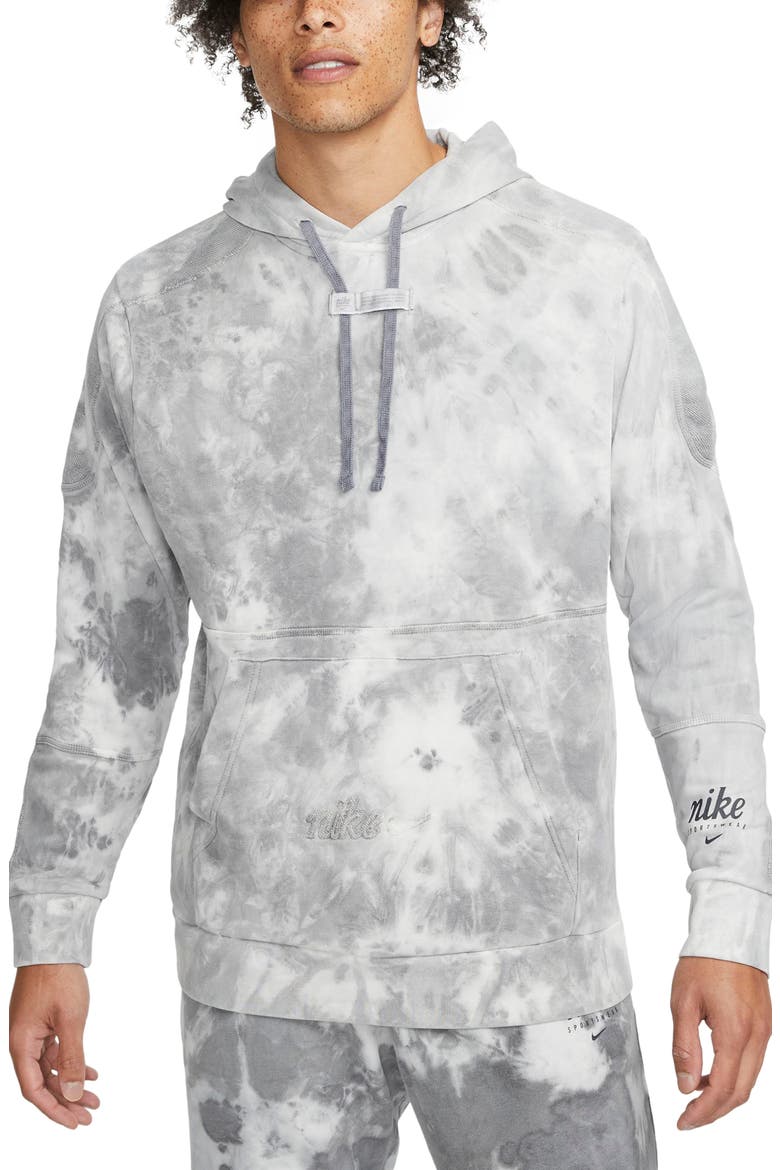 Sportswear Club Fleece Pullover Hoodie, Main, color, OFF NOIR/ IRON GREY/ GREY