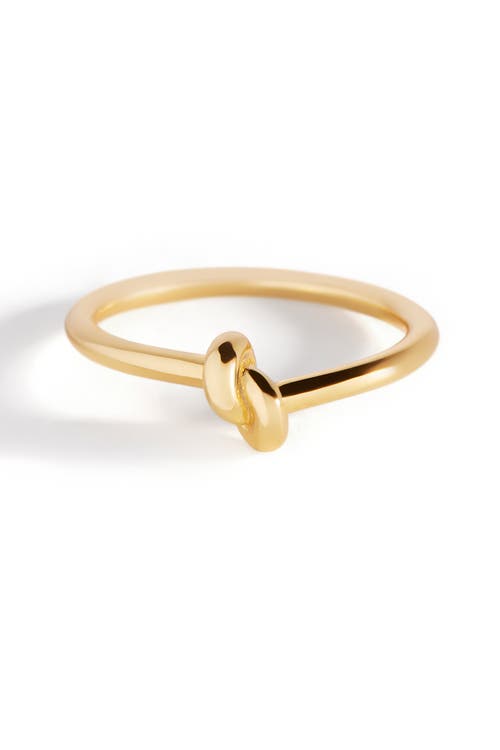 Mint & Lily Classic Gold Knot Ring In Gold
