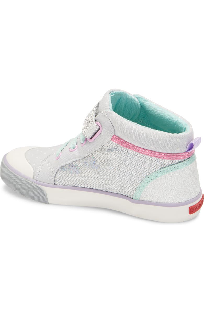 See Kai Run Peyton Sequin Mid Top Sneaker, Alternate, color,