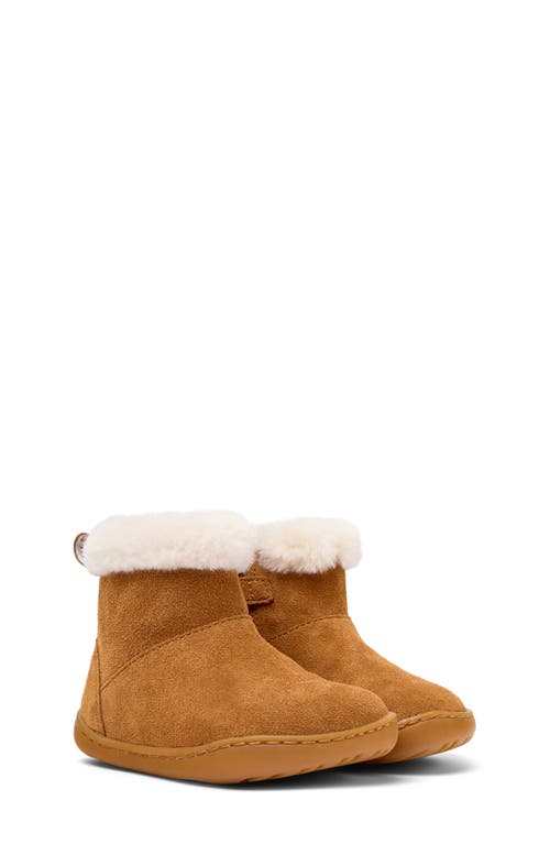 Camper Kids' Peu Cami First Walker Faux-fur Lined Bootie In Animal Print