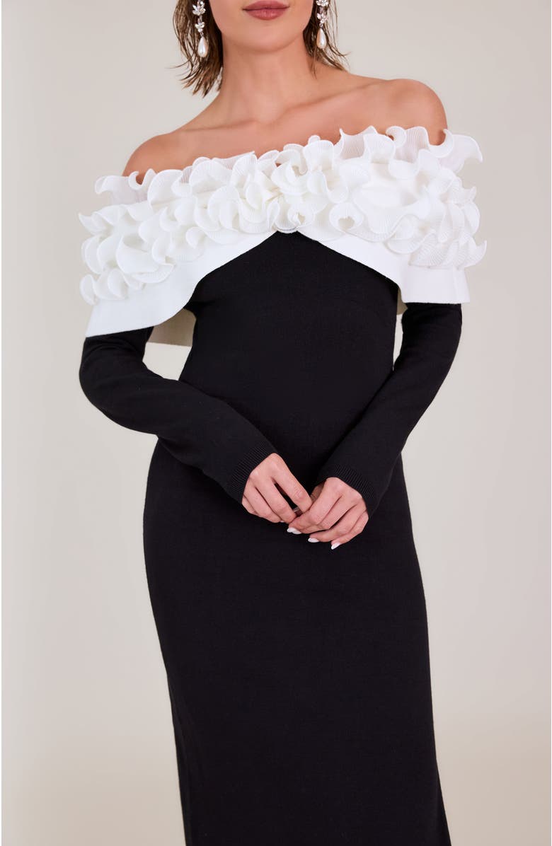 Anne Fontaine Andalouse Dress, Alternate, color, Black/White