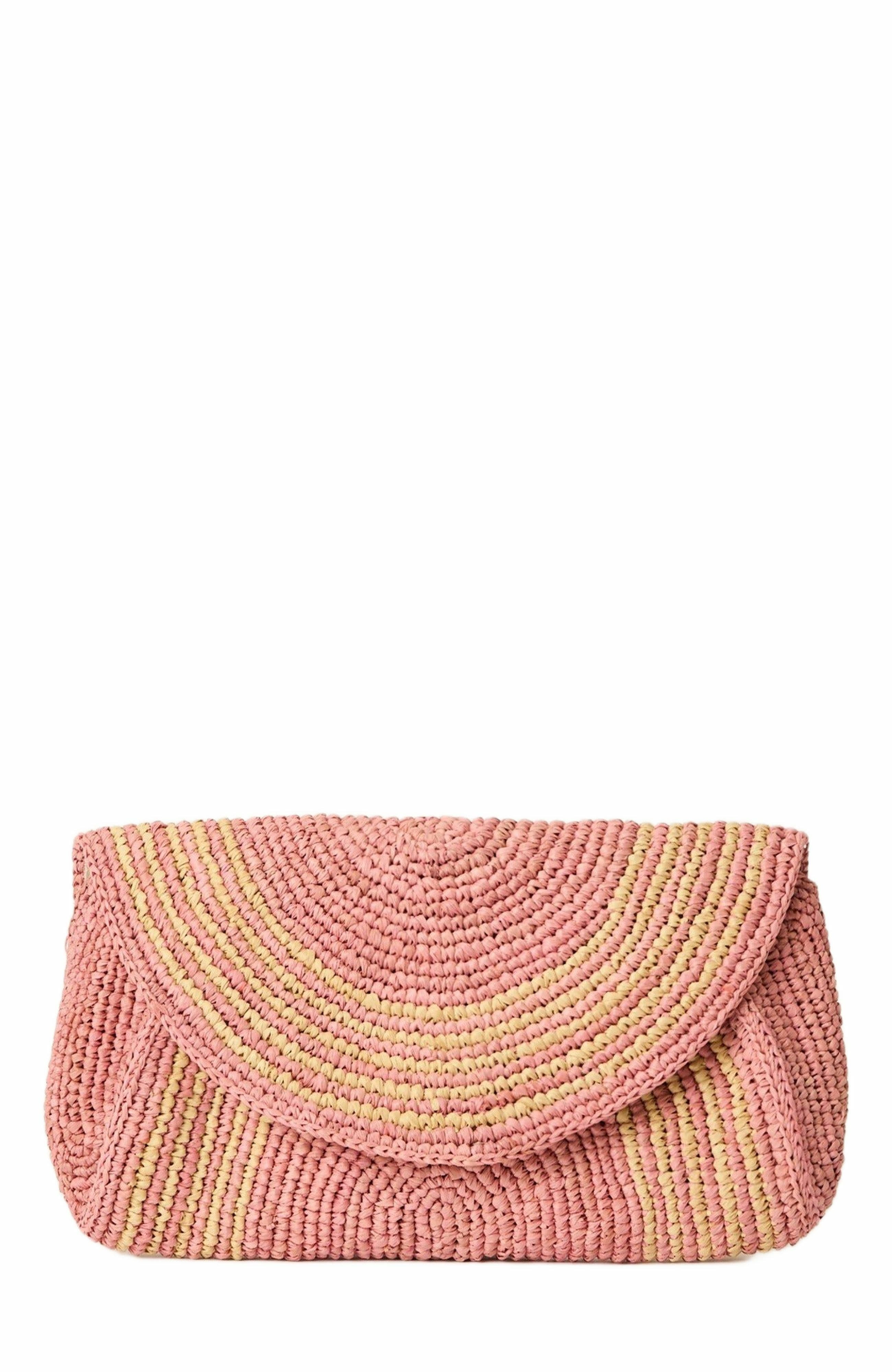 BTB Los Angeles Lily Clutch, Main, color, Pink Natural