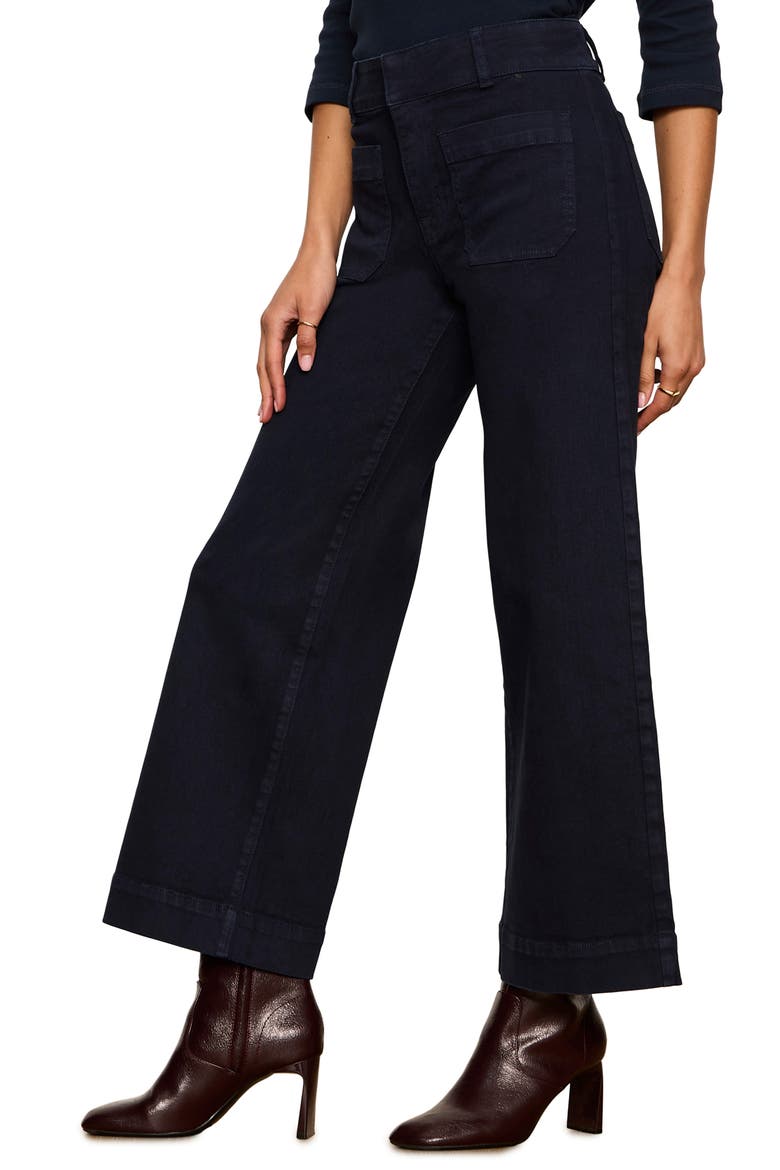 Chelsea Patch Pocket Wide Leg Jeans, Alternate, color, NAVY BLAZER BLUE