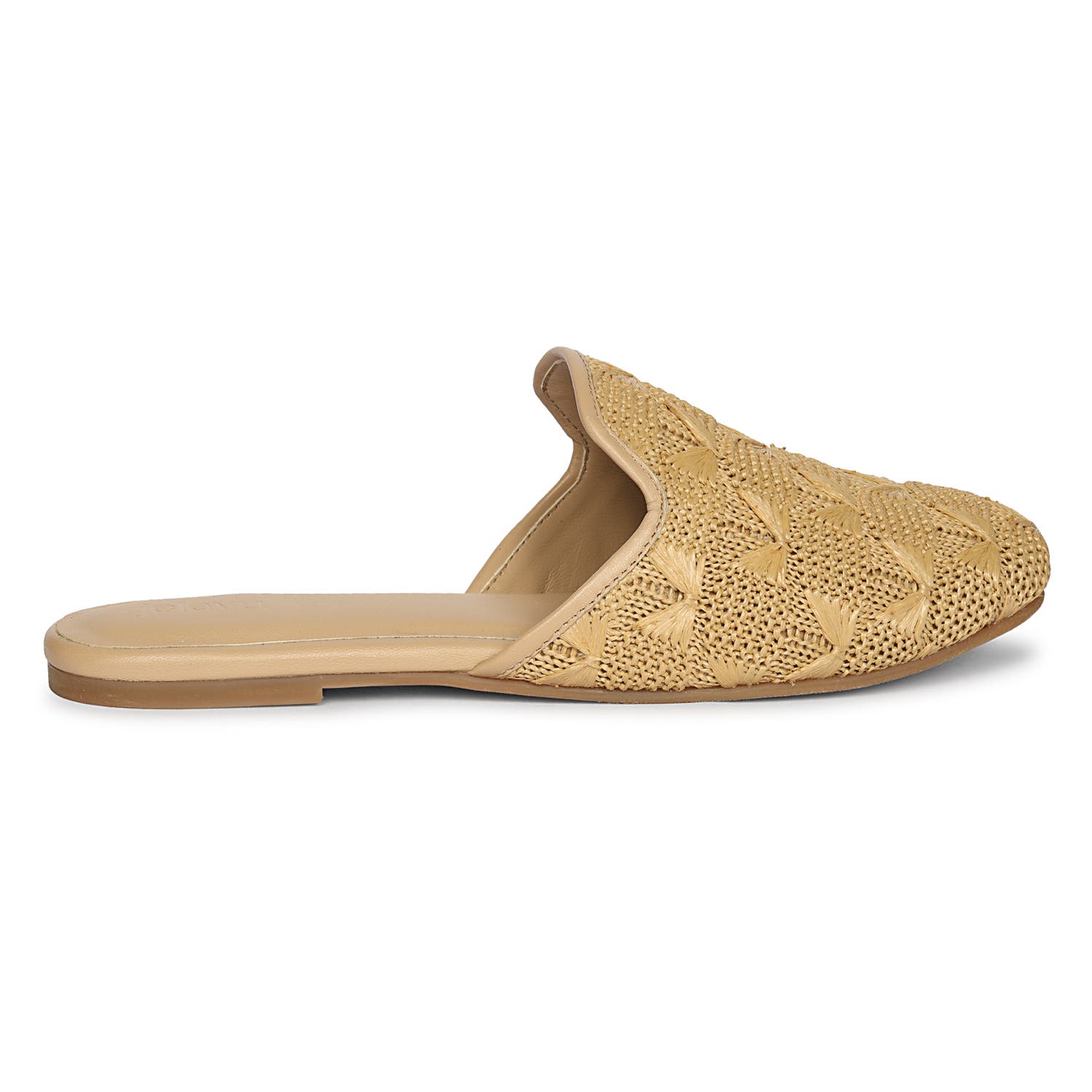 Jelavu Andrea Raffia Slip-On Mule, Alternate, color, Beige