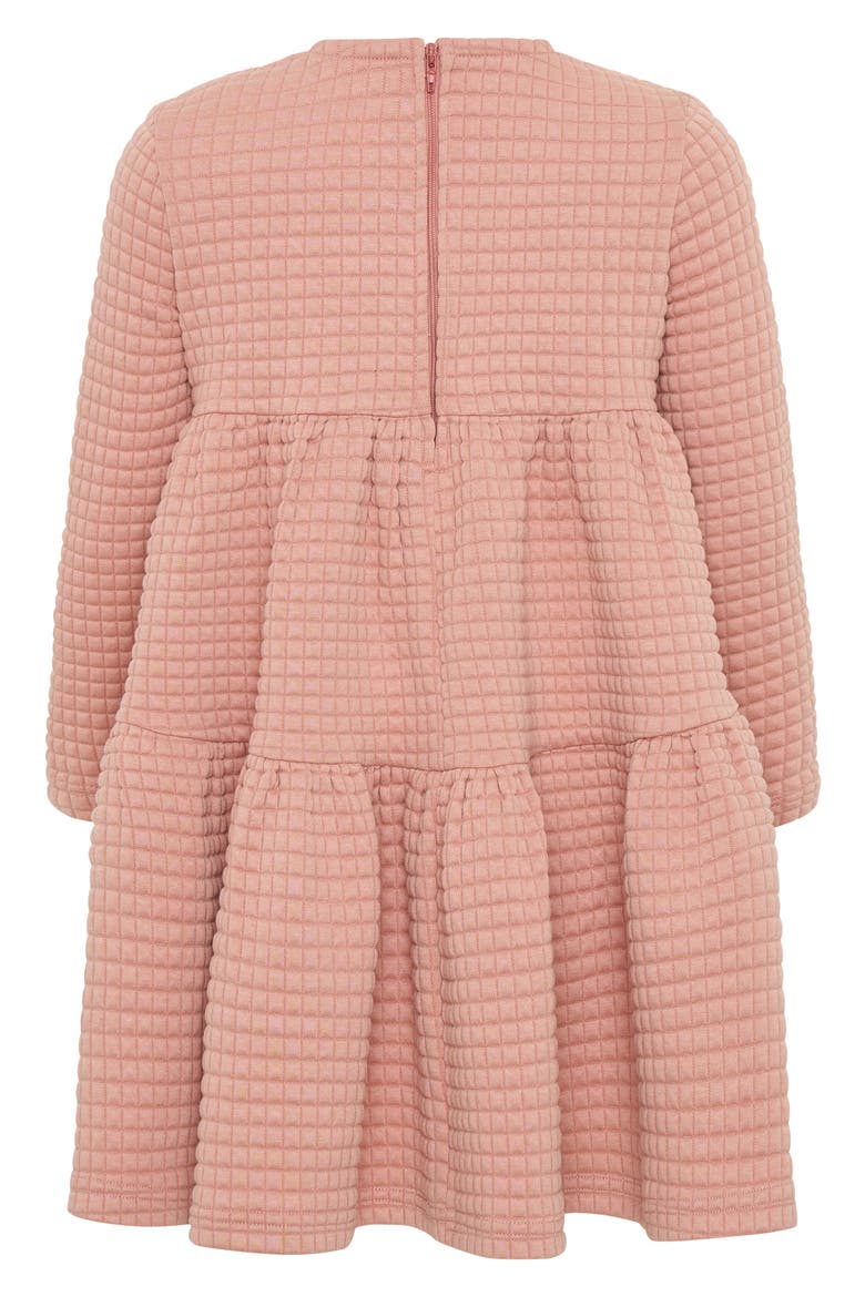Kids' Long Sleeve Tiered Dress, Alternate, color, ROSE