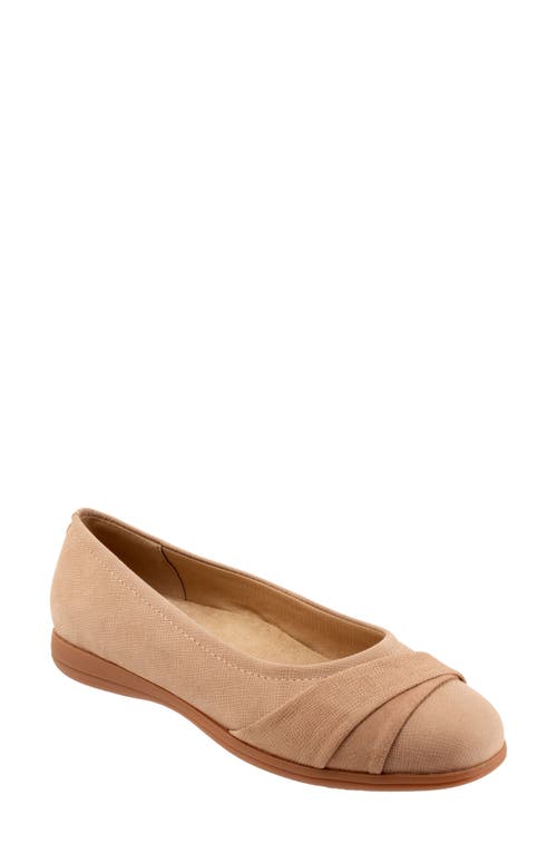 Trotters Danni Leather & Suede Flat in Sand Nubuck  product