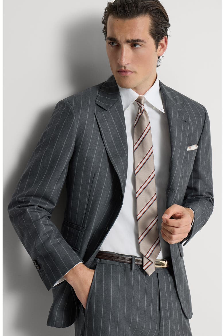 Virgin wool blazer, Alternate, color, Grey