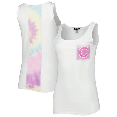 Women's Refried Apparel White Chicago Cubs Tie-Dye Tank Top