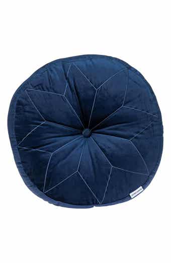 PARKLAND COLLECTION Dorte Transitional Navy Floor Pillow