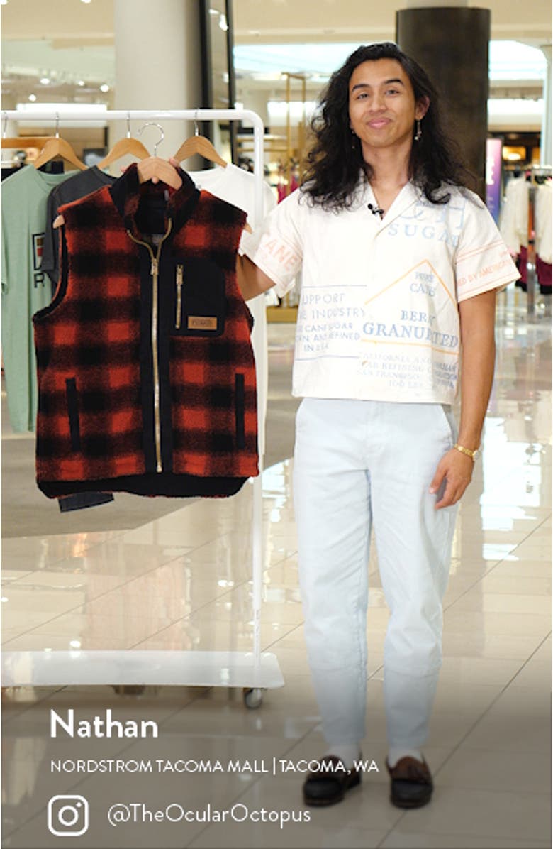 Ridgeline Buffalo Check Fleece Vest, sales video thumbnail