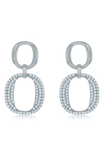 Suzy Levian Pavé Cubic Zirconia Drop Earrings