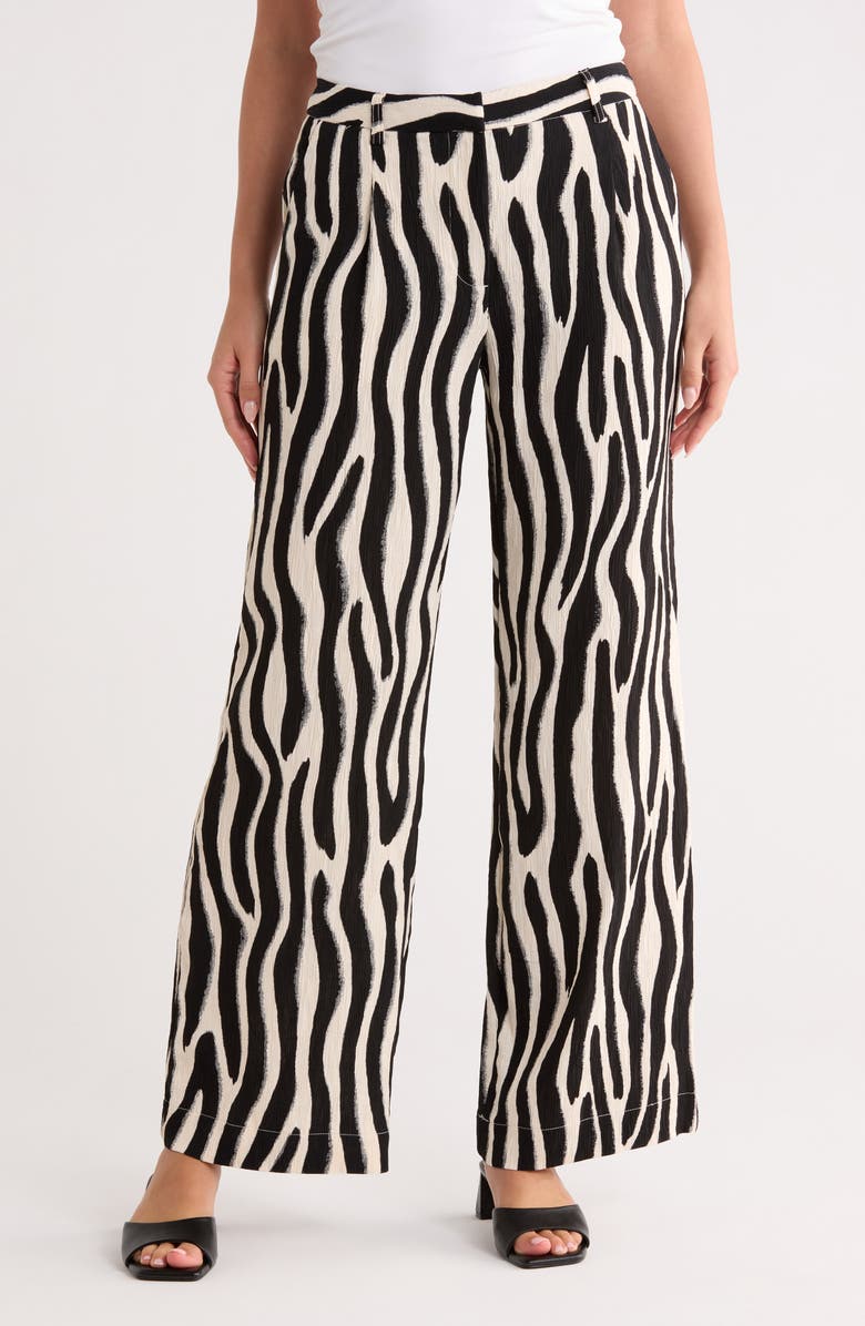 JASON WU Zebra Stripe Wide Leg Pants, Main, color, Zebra Print