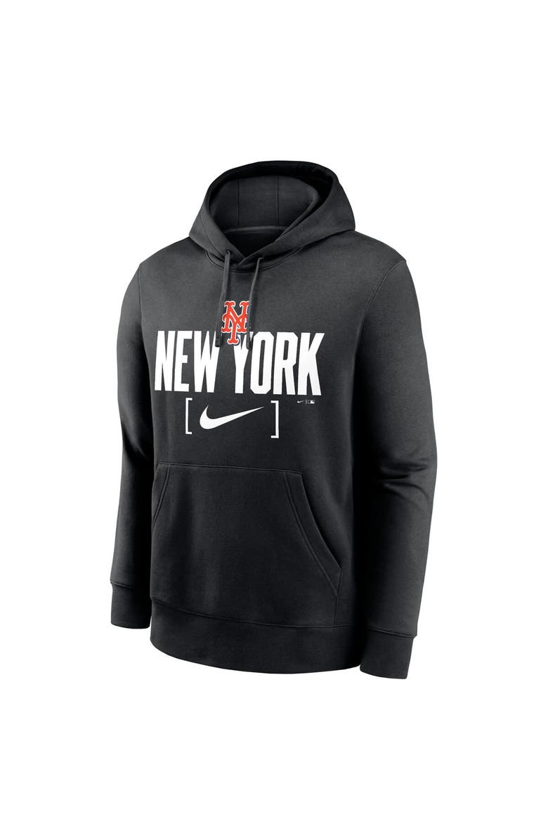Nike Men's Nike Black New York Mets Club Slack Pullover Hoodie, Alternate, color,