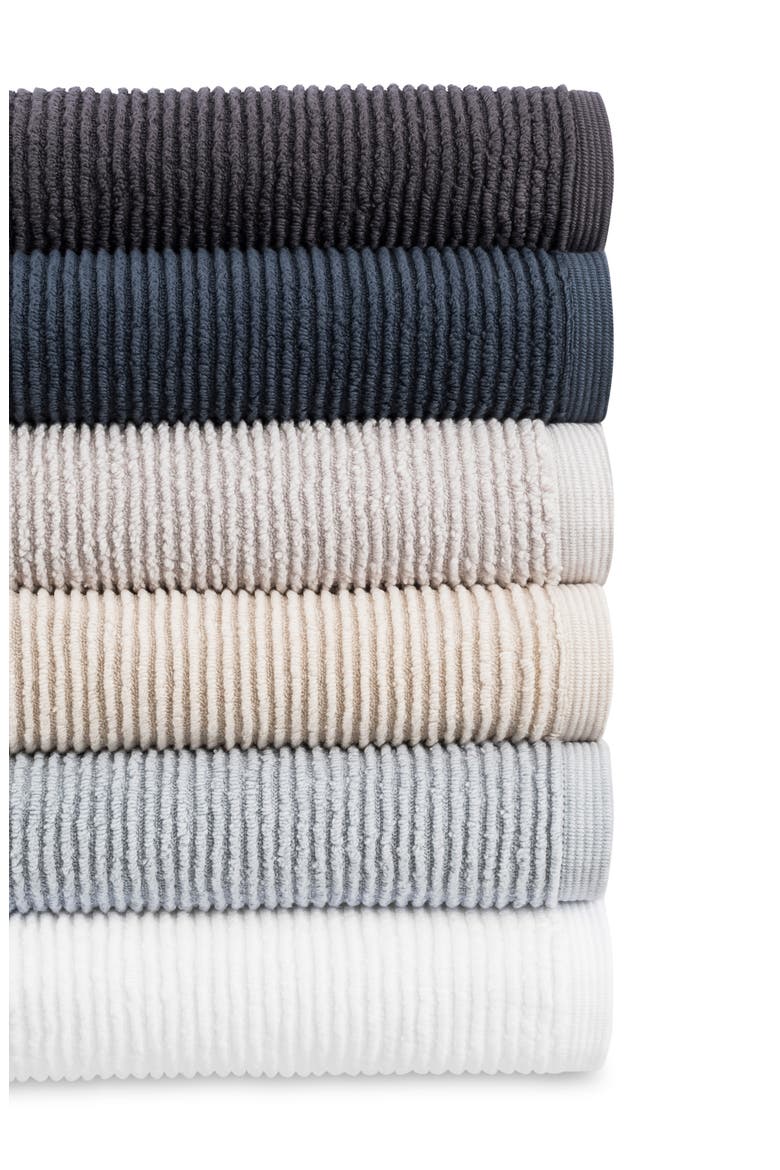 Aman Rib Cotton Washcloth, Alternate, color, ANTHRACITE