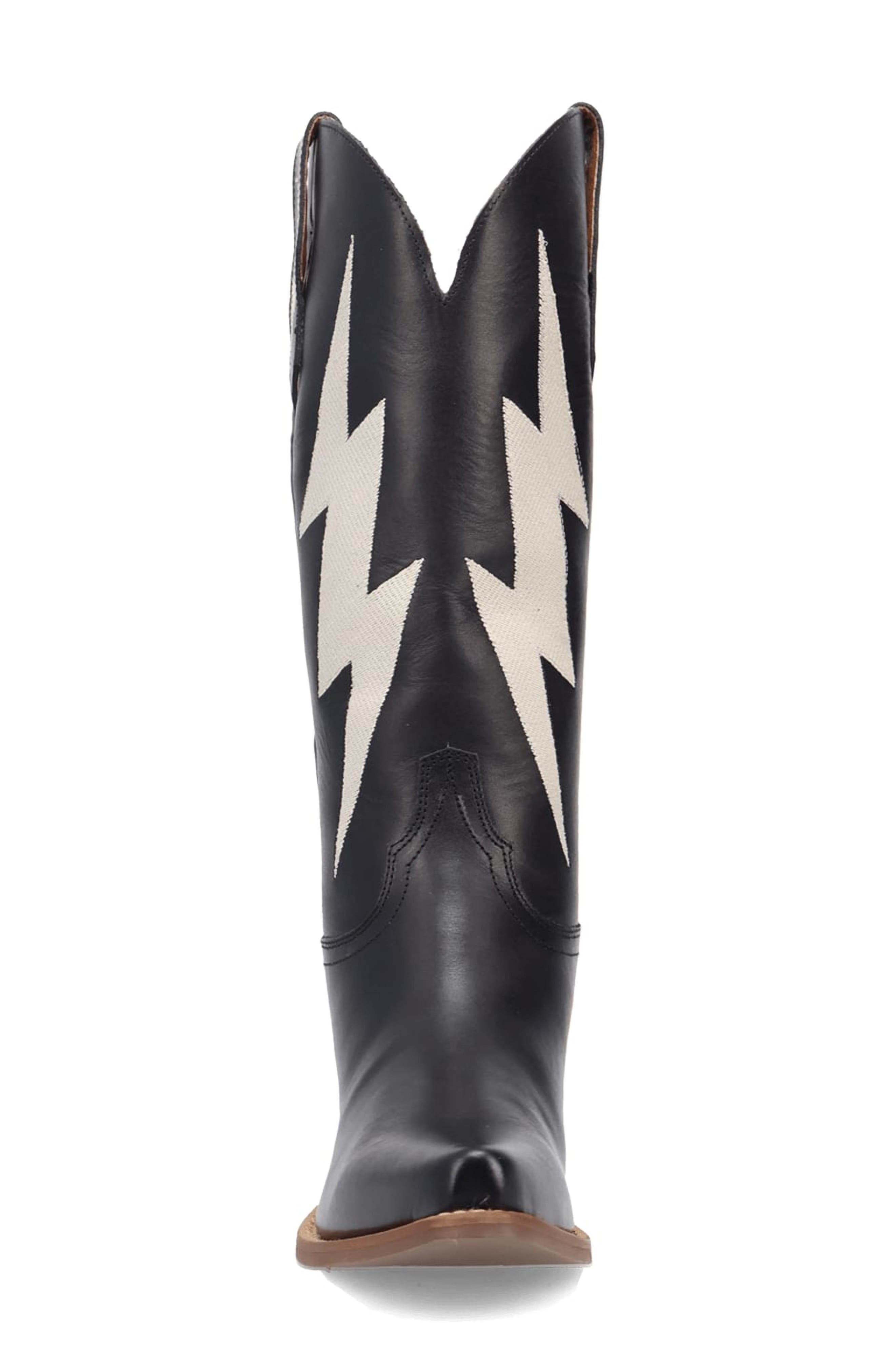 Dingo Thunderbolt Western Boot, Alternate, color, Black