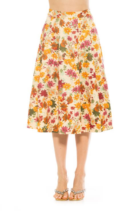 Illia Pleated Midi Skirt