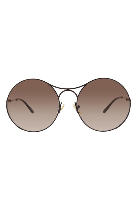 58mm Gradient Round Sunglasses