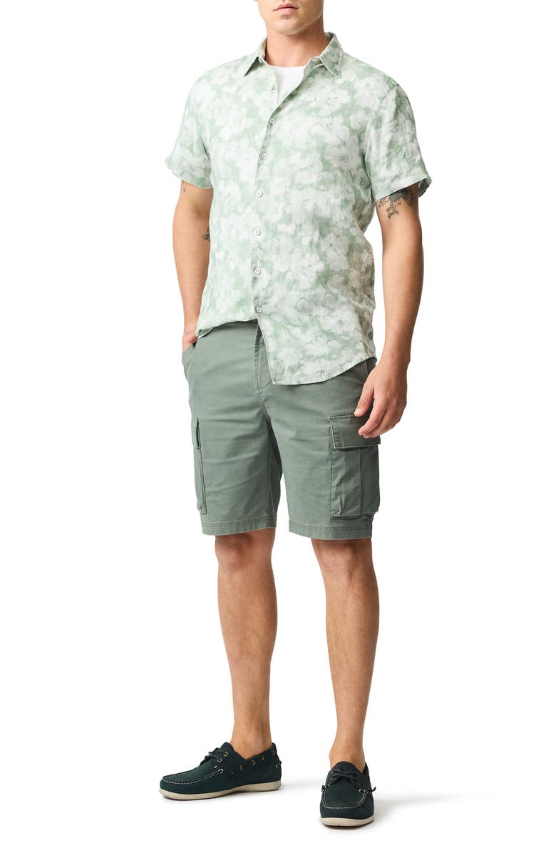 Rodd & Gunn Springflat Linen Short Sleeve Button-Up Shirt, Alternate, color, Pistachio