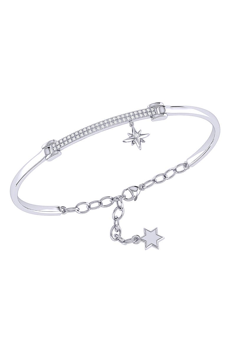 LuvMyJewelry North Star Diamond Bar Bracelet, Alternate, color, 