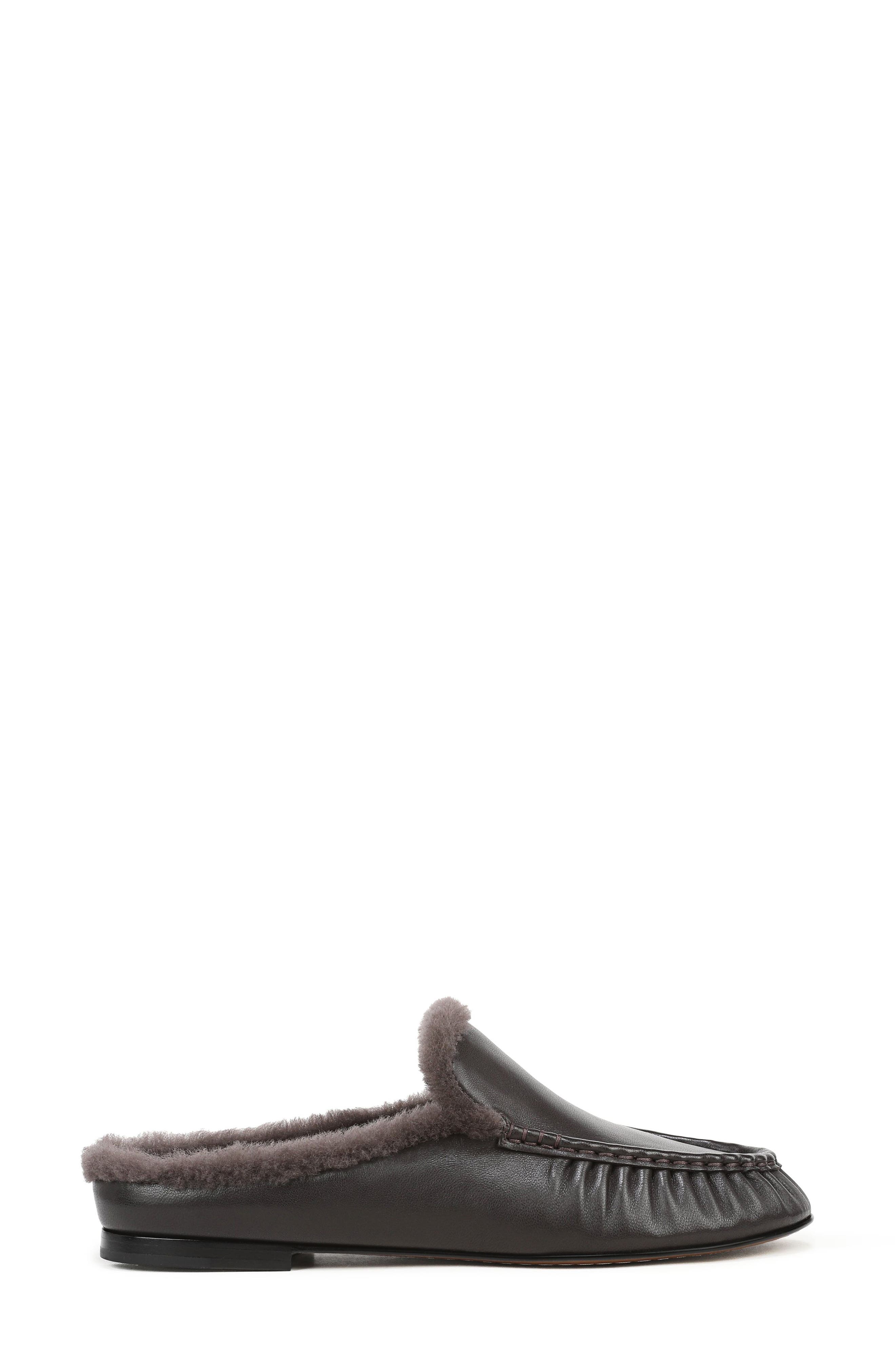 Tevshear Leather Flat Mule, Alternate, color, CINDERWOOD LEATHER