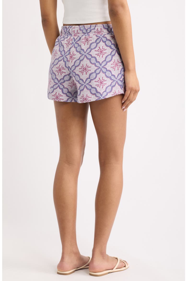 Tile Print Shorts, Alternate, color, OFF WHITE/ BLUE TILE