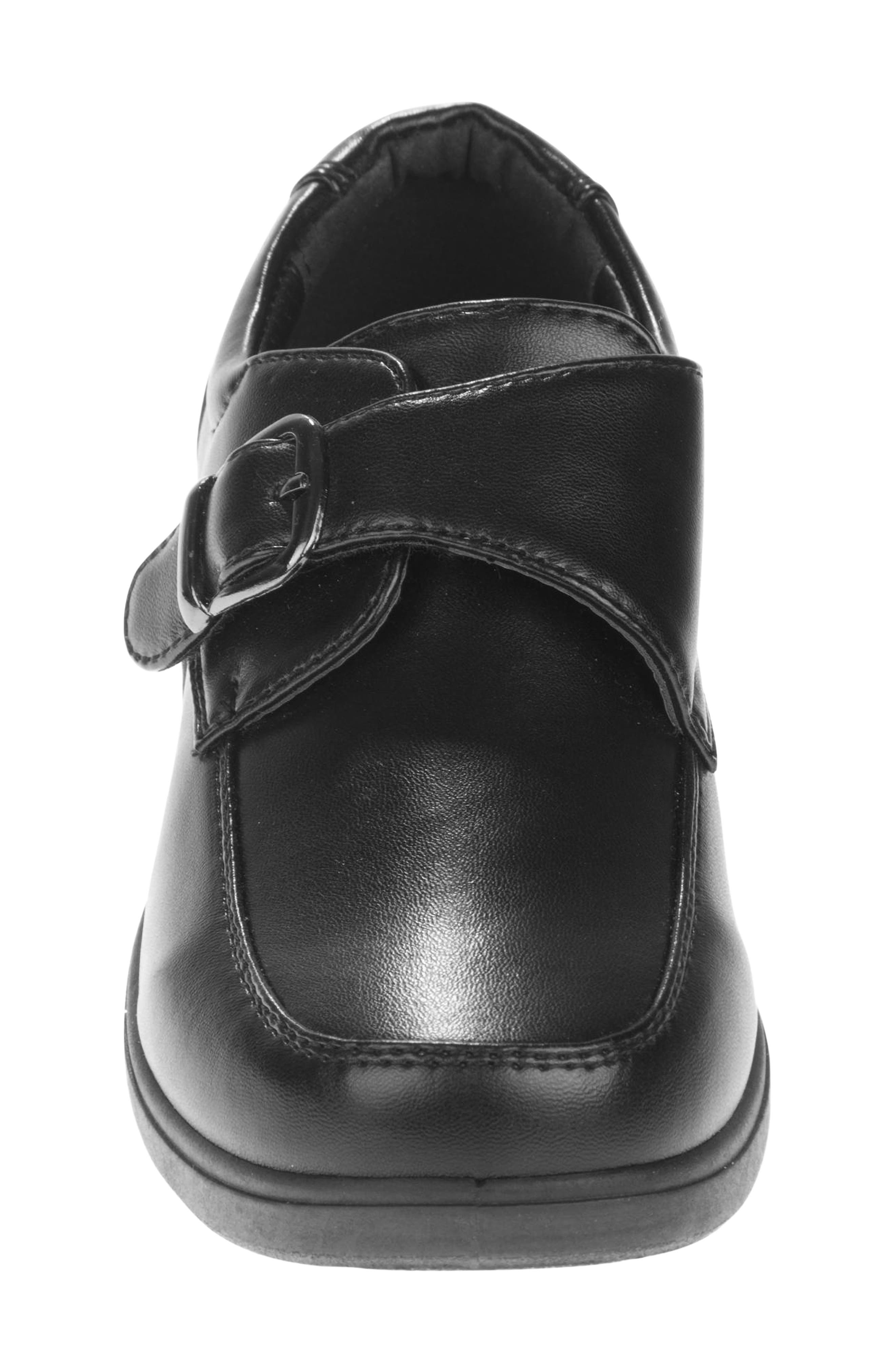 Kids' School Monk Strap Shoe, Alternate, color, BLACK