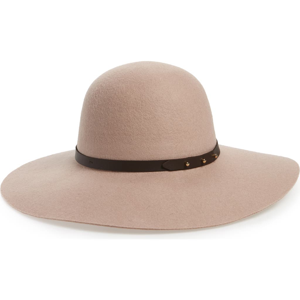Halogenr Halogen(r) Refined Wide Brim Wool Floppy Hat In Brown