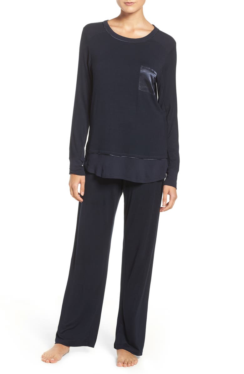 Midnight by Carole Hochman Knit Pajamas, Main, color,