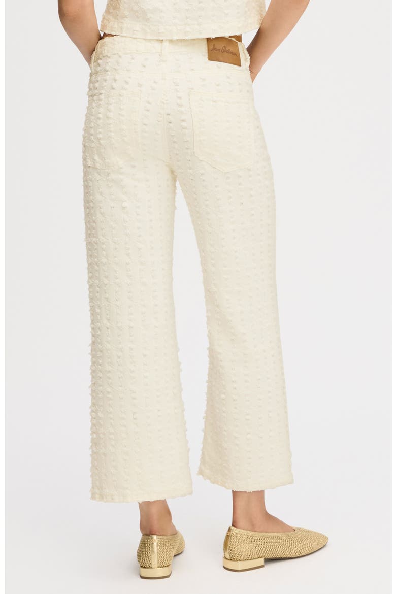 Laser Fray High Waist Cotton Pants, Alternate, color, ECRU