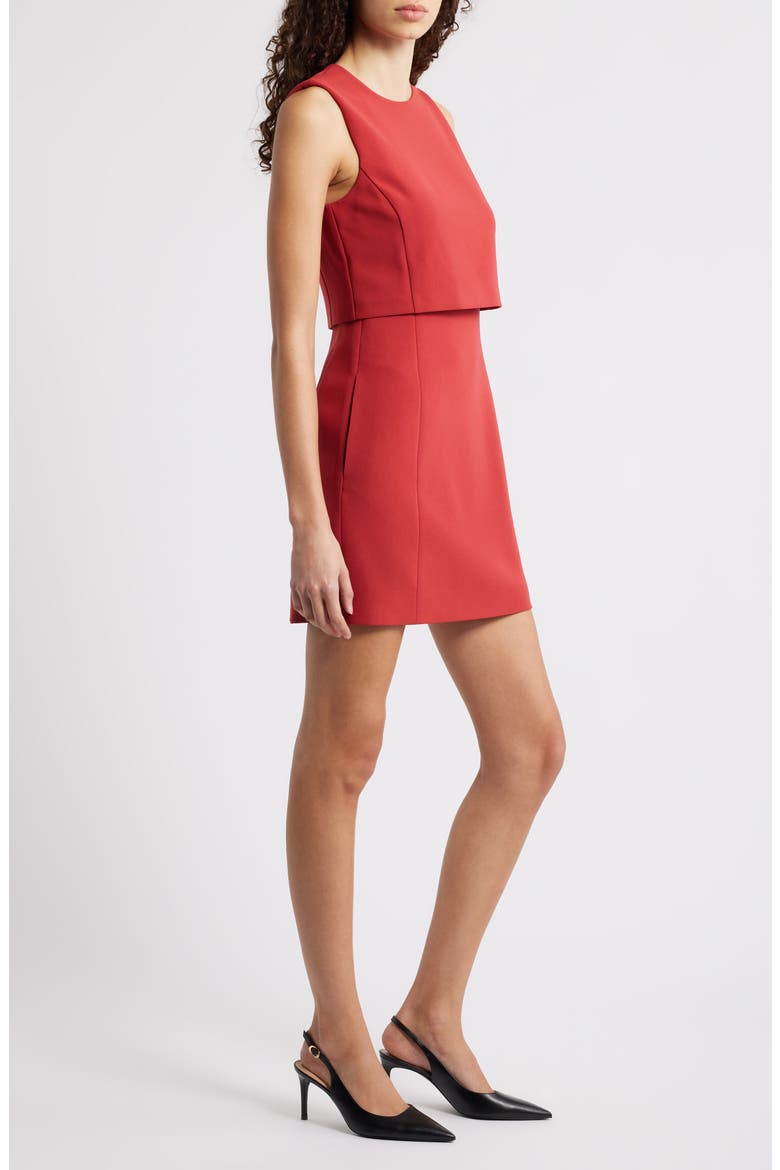 Sleeveless Minidress, Alternate, color, CLARET