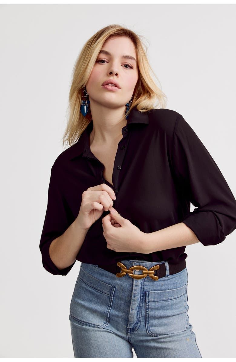 The Shirt by Rochelle Behrens The Signature Shirt, Alternate, color, Black