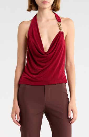 Marvelle Plunge Hardware Halter Top