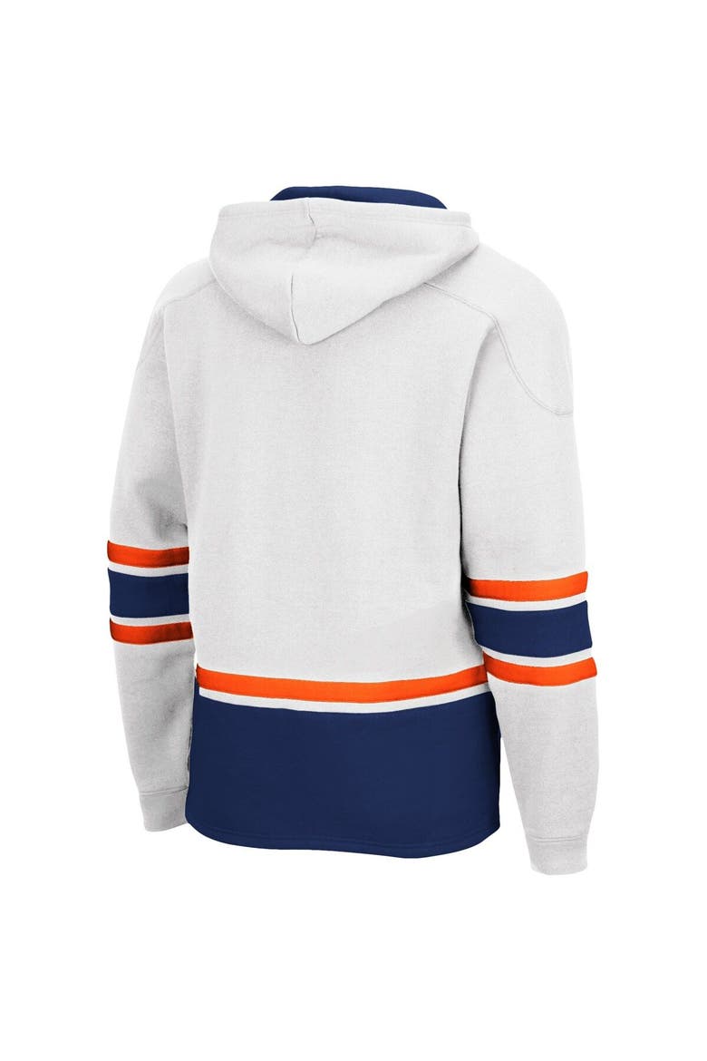 Men's Colosseum White Auburn Tigers Lace Up 3.0 Pullover Hoodie, Alternate, color, White