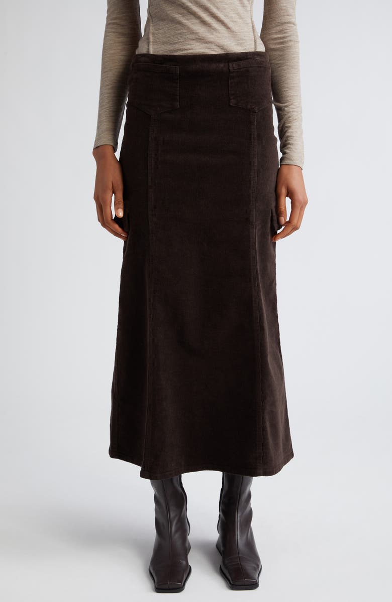 Paloma Wool Brioche Stretch Organic Cotton Corduroy Maxi Skirt, Main, color,