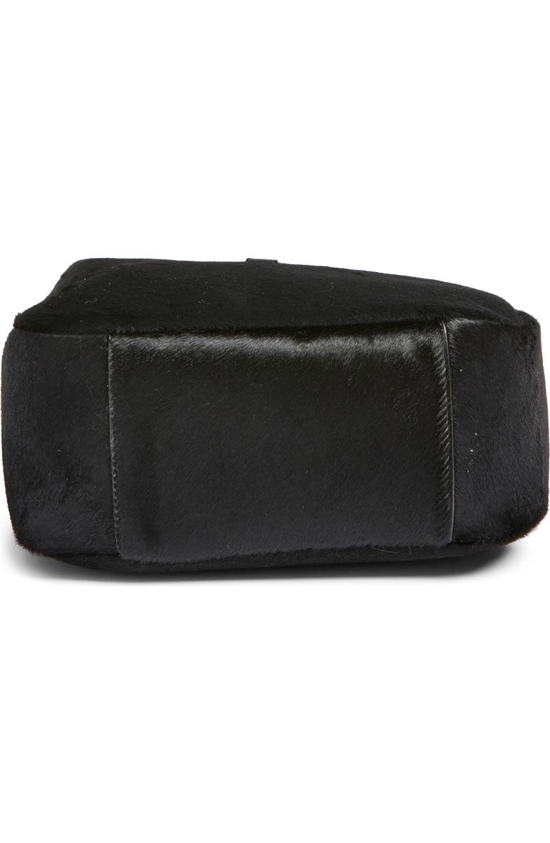 Saint Laurent Small Le 5 À 7 Genuine Calf Hair Shoulder Bag, Alternate, color, Noir