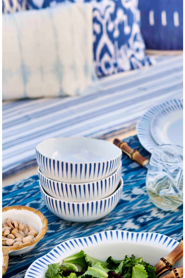 Sitio Stripe Cereal Bowl, Alternate, color, DELFT BLUE