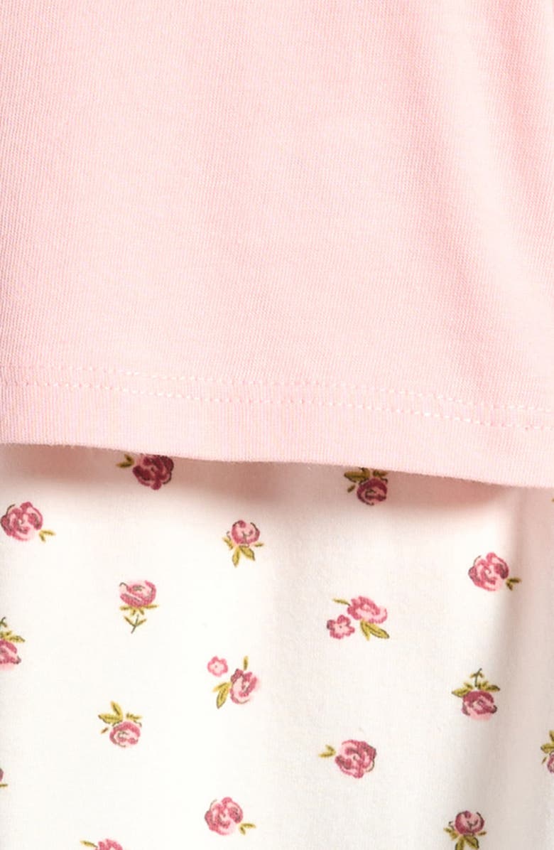 Nordstrom Ruffle Collar Long Sleeve Top & Floral Leggings Set, Alternate, color,