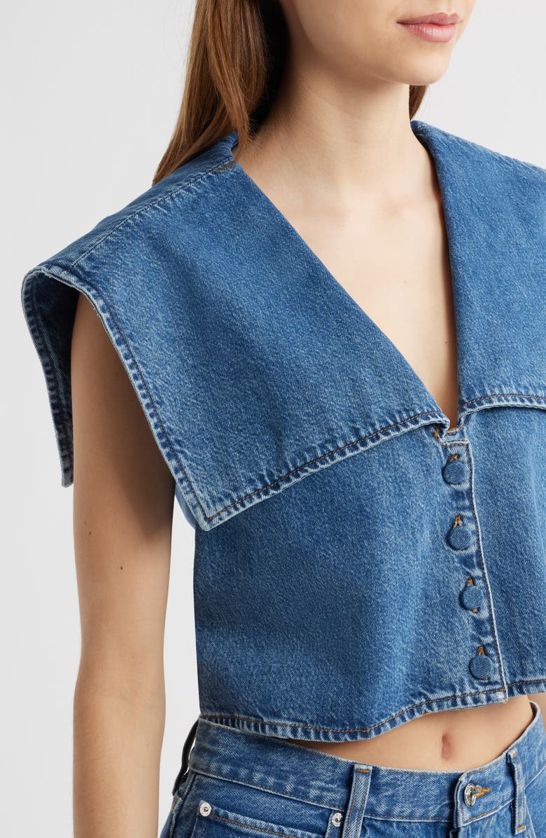 FRAME The Bib Denim Top, Alternate, color, Dalloway