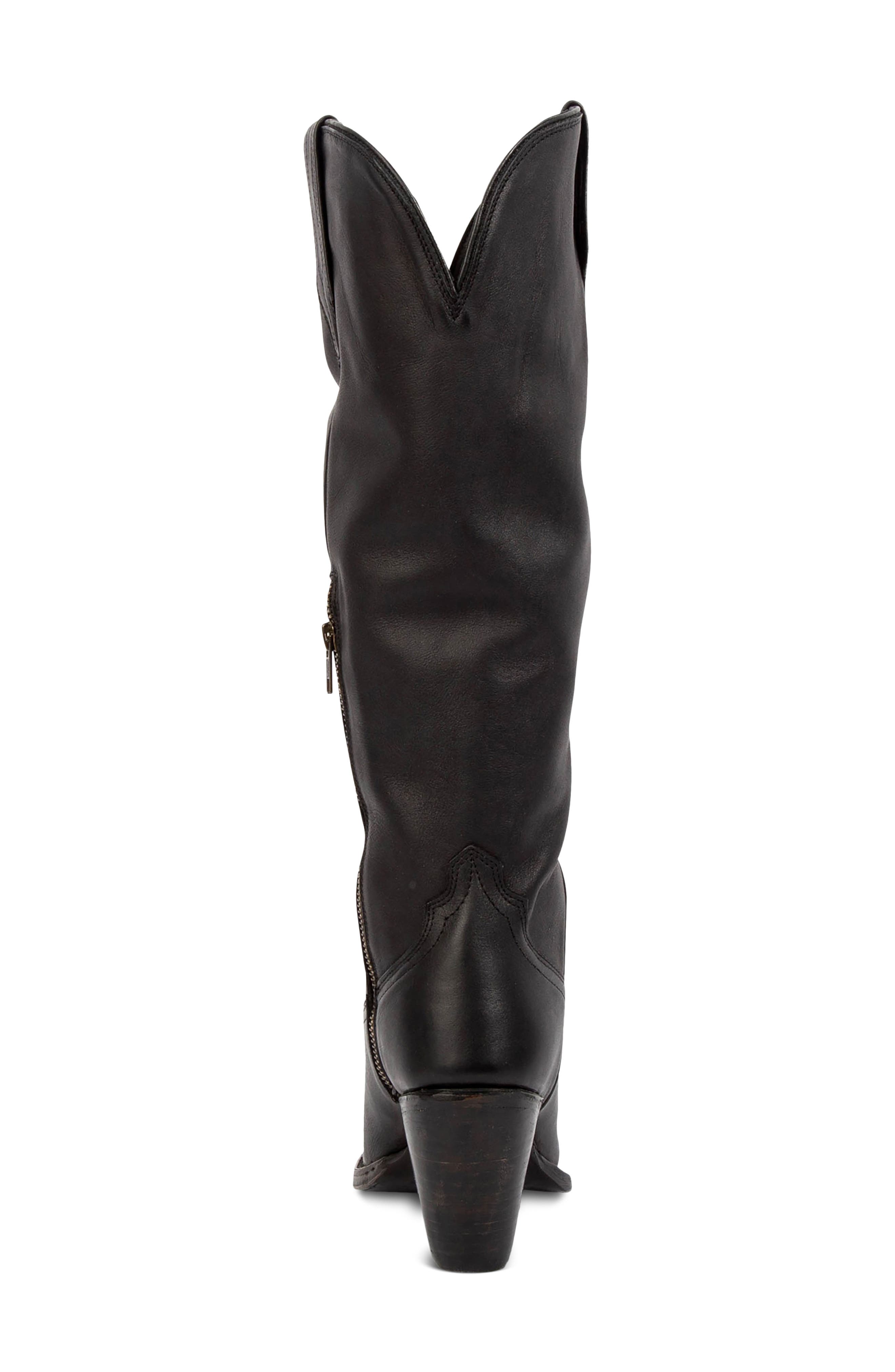 Thunderbird Leather Western Boot, Alternate, color, BLACK