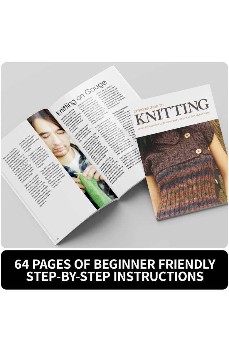 Introduction To Knitting Kit, Alternate, color, Multicolored