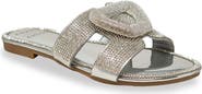 CHASE AND CHLOE Rhinestone Embellished Slide Sandal