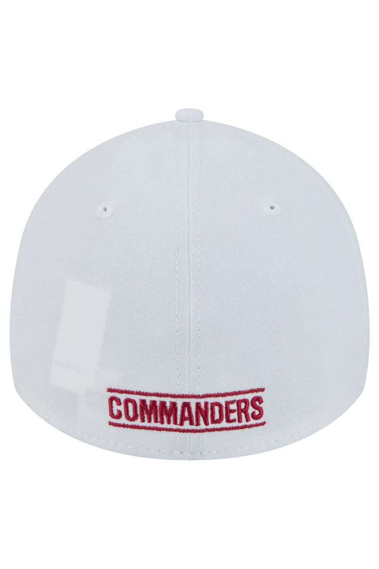 Men's New Era White Washington Commanders Main 39THIRTY Flex Hat, Alternate, color, White