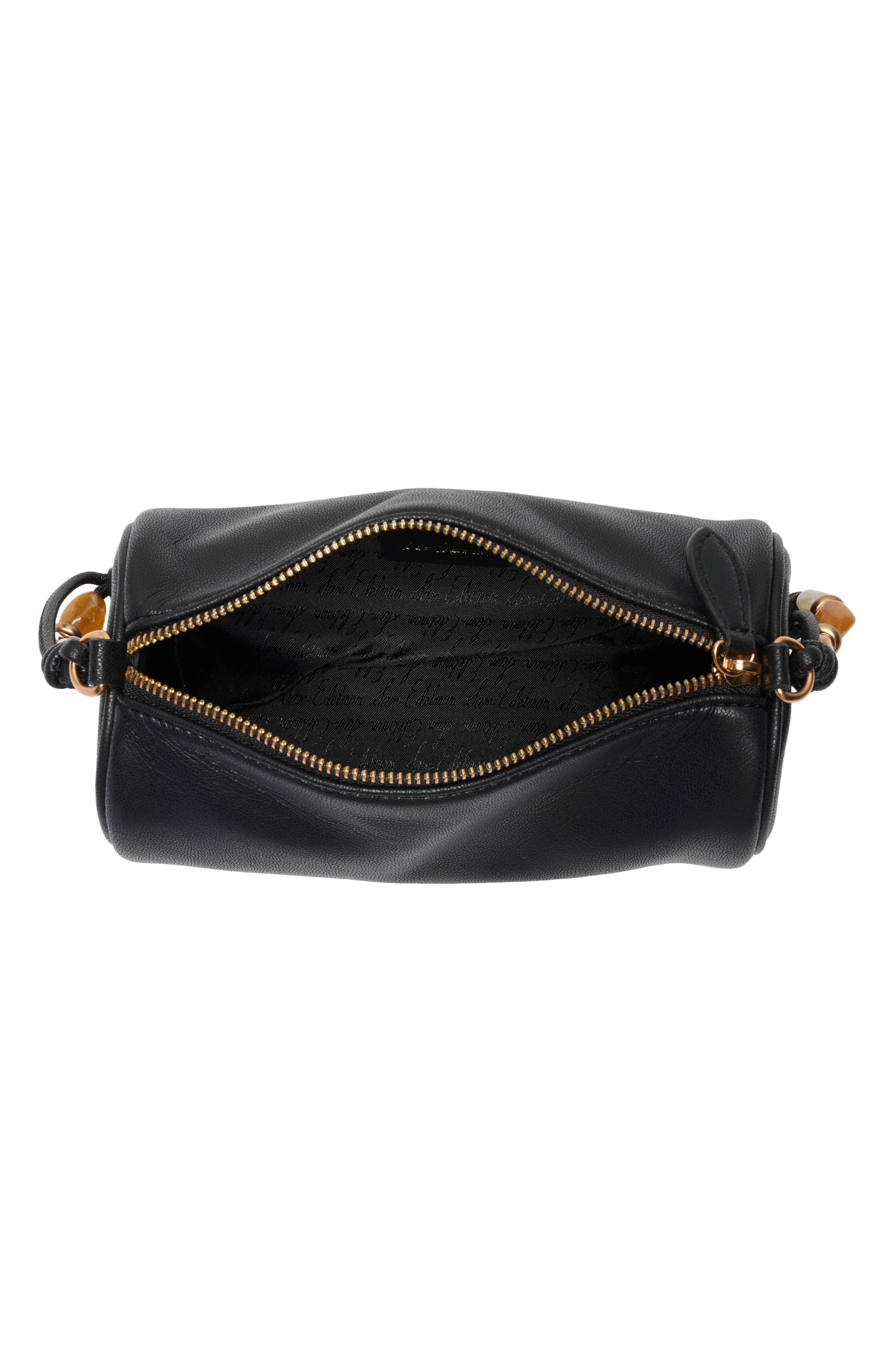 Elmina Beaded Shoulder Bag, Alternate, color, BLACK