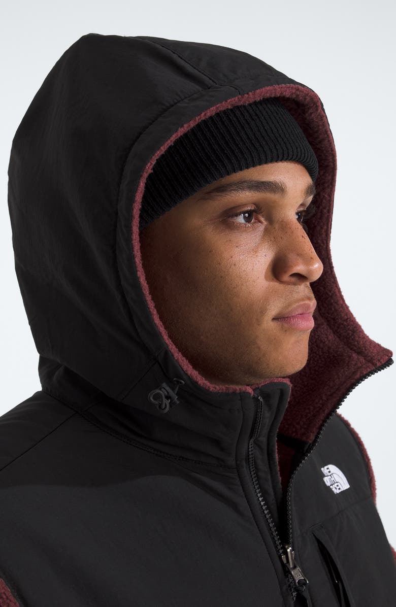 The North Face Retro Denali Hooded Jacket, Alternate, color, Sumac/ Tnf Black