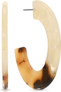 Ettika Tortoise Resin Hoop Earrings